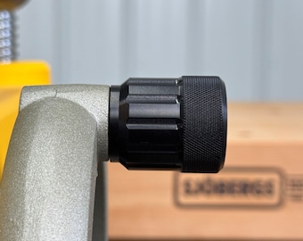 KOTA Knurled Stubby Knob for Dewalt 735 Planer - CNC Aluminum Anodized Black - Made in USA