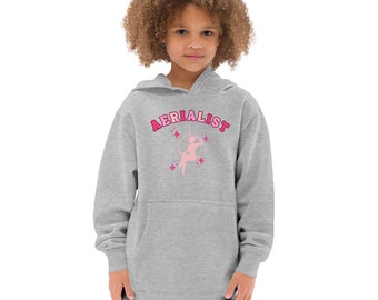 Aerialist Lyra Sit Retro Kids Fleece Hoodie