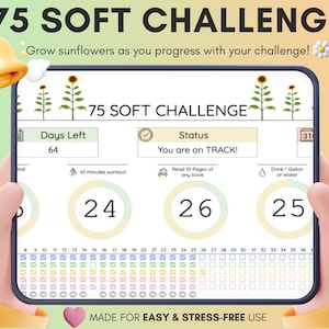 75 Soft Challenge • 75 soft challenge tracker • Google Sheets Template • Daily Habit Tracker • Goal Setting • Digital Planner