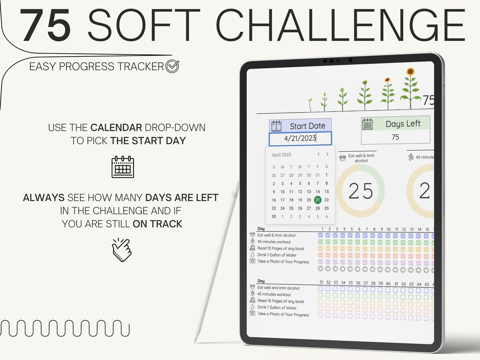75 Soft Challenge Tracker Google Sheets Template Daily Etsy 75 Soft Challenge Tracker Google Sheets Template Daily Etsy