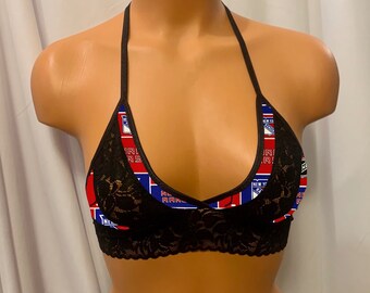 New York Rangers Bralette Style Lace Top