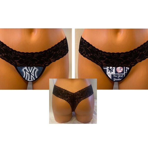 New York Yankees Thong, Lace Back