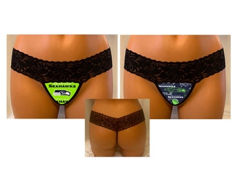 Seattle Seahawks Thong, Lace G-String