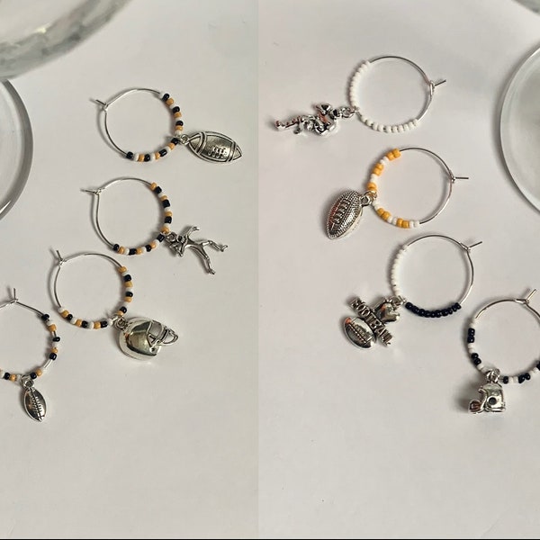 Pittsburgh Steelers Inspired Wine Glass Charms