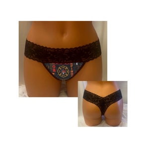 Devil May Wear French Cut Lace Underwear. Hand Dyed Colours. White