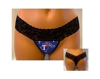 Texas Rangers Thong, Lace Back