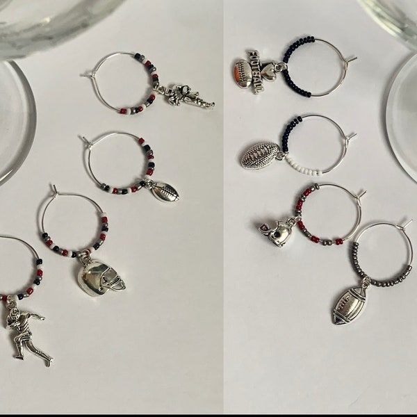 Atlanta Falcons Inspired Wine Glass Charms