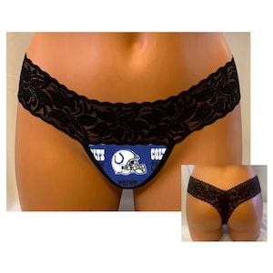 Tight End Blue Victoria Secret Cheeky Panty, FAST SHIPPING, Football Panties,  Good Luck Panties, Gift for Him 