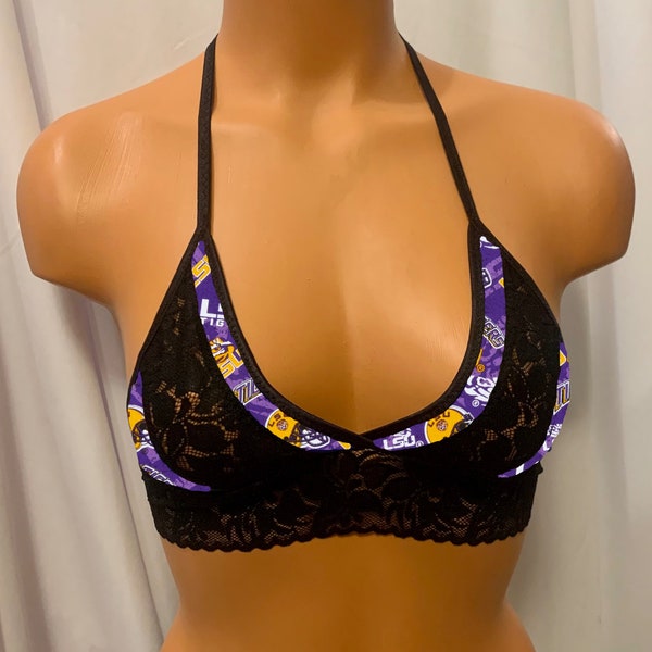 LSU Bralette Style Lace Top