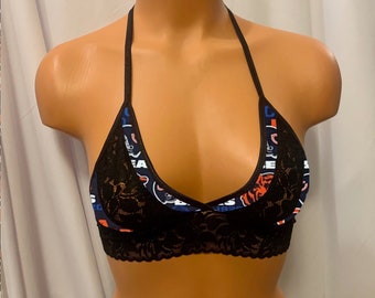 Chicago Bears Bralette Style Lace Top