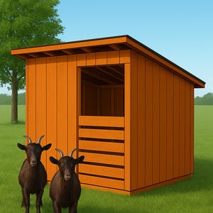 8x10 Goat Shelter Plan * Pig Shelter * Animal Shelter Plans - PDF Download