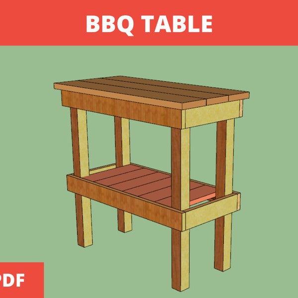 Grill Station Table Plans Etsy