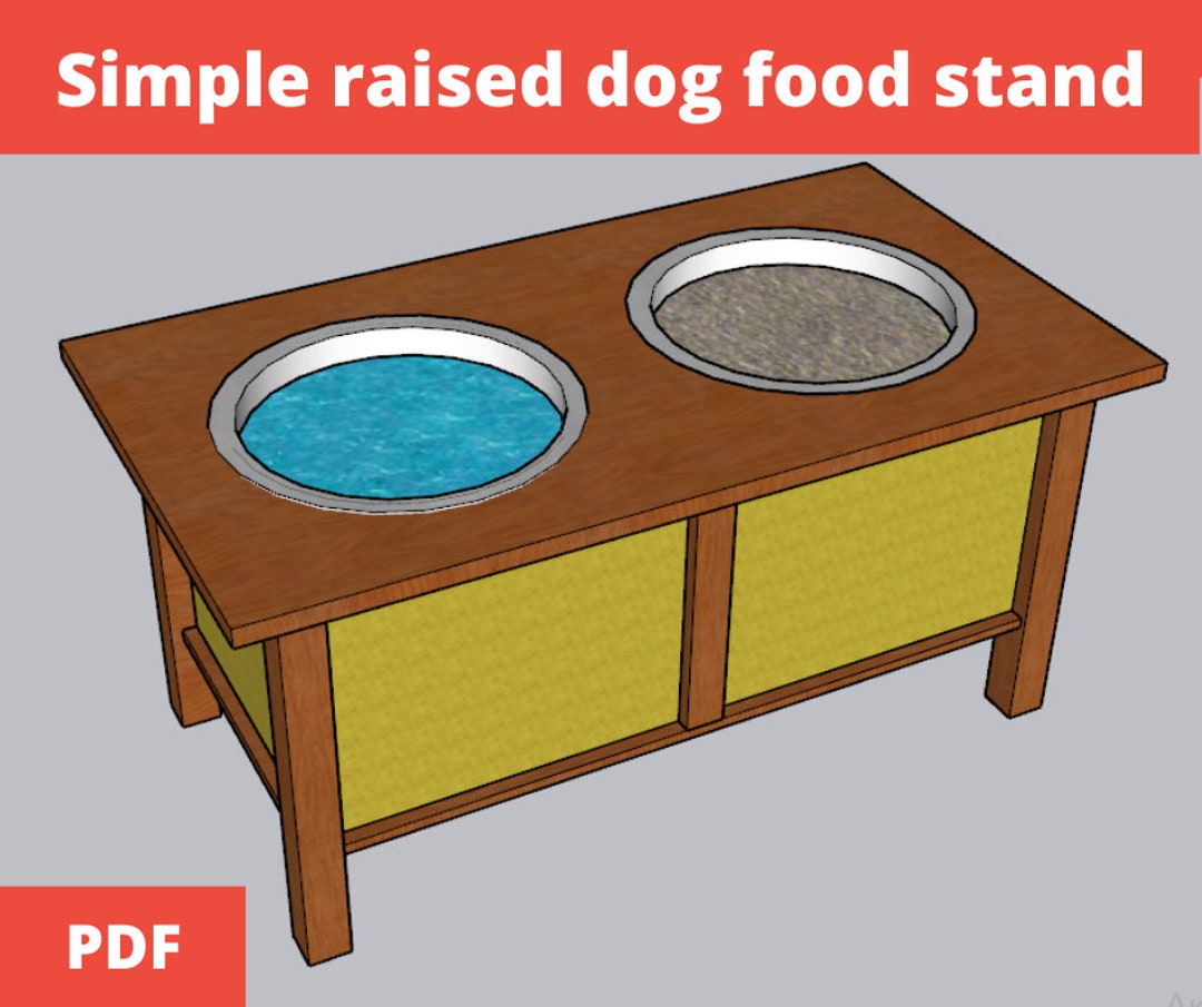 Simple Raised Dog Food Stand Pdf Plan Stepbystep Digital Woodworking