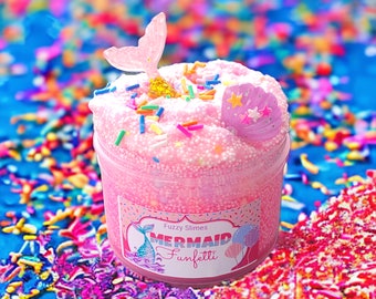 Mermaid Funfetti Micro Foam Bead Slime - Cake Scent