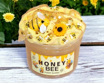 Honey bee clear diy clay slime- honey scented