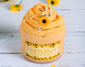 Sunflower slime~ cloud dough~ fuzzy slimes~ scented sunflower