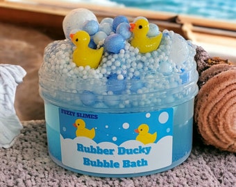 Rubber Ducky Bubble Bath Clear Foam Bead Slime - Unscented