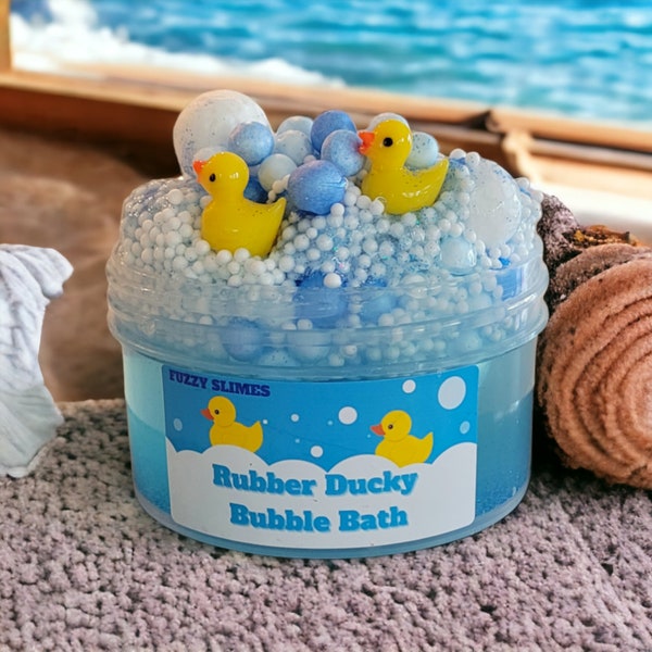 Rubber Ducky Bubble Bath Clear Foam Bead Slime - Unscented