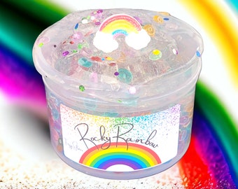 Rocky Rainbow Clear Fishbowl Bead - lightly scented rock candy
