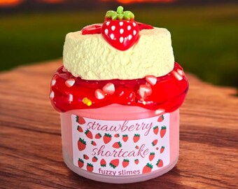 strawberry shortcake slime cloud dough diy clay scented strawberry shortcake