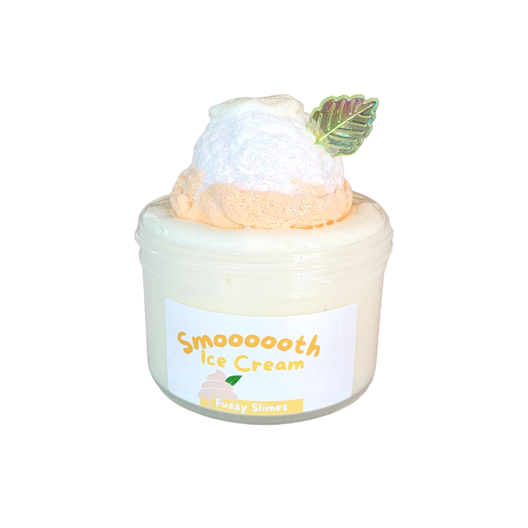 Smooth Ice Cream Thick and Glossy Diy Clay Slime ~ Fuzzy Slimes~ Orange ...