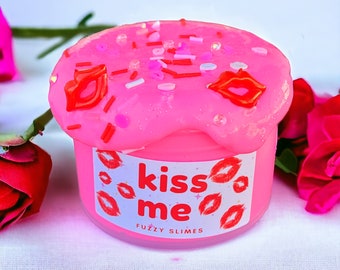 Kiss Me Thick and Glossy Slime -Strawberry cotton candy scent