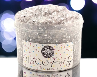 Disco Party Bingsu Silver Glitter Slime~ scented cashmere glow