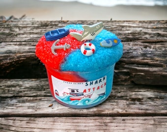Shark attack slime jaws snow fizz- blue raspberry and cherry scented