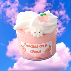 Peaches on a cloud slime -peach scent