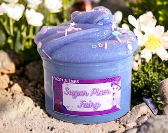 Purple Plum Jelly Slime ~ Fuzzy Slimes ~ Pink Sugar Scent