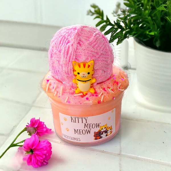 Kitty Cat Cloud Slime- strawberry and orange scent
