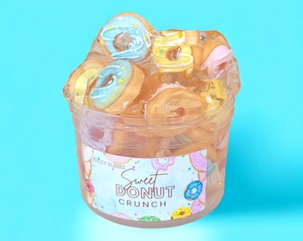 Sweet Donut Crunch bomb slime- unscented