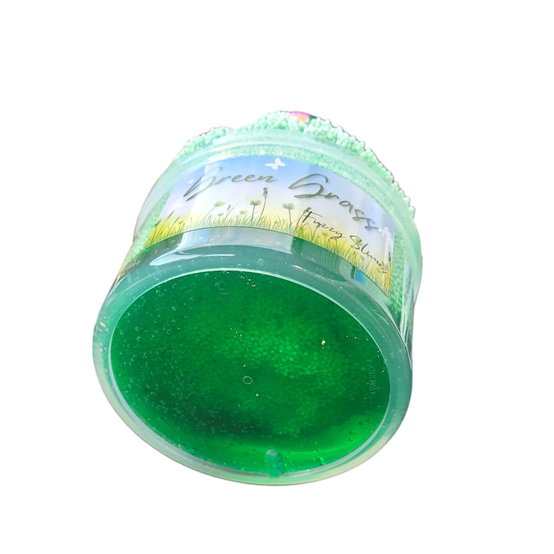 Slime Rond Green Grass Microfloam Crunchy Slime - Fresh Cut Grass Scent - Etsy