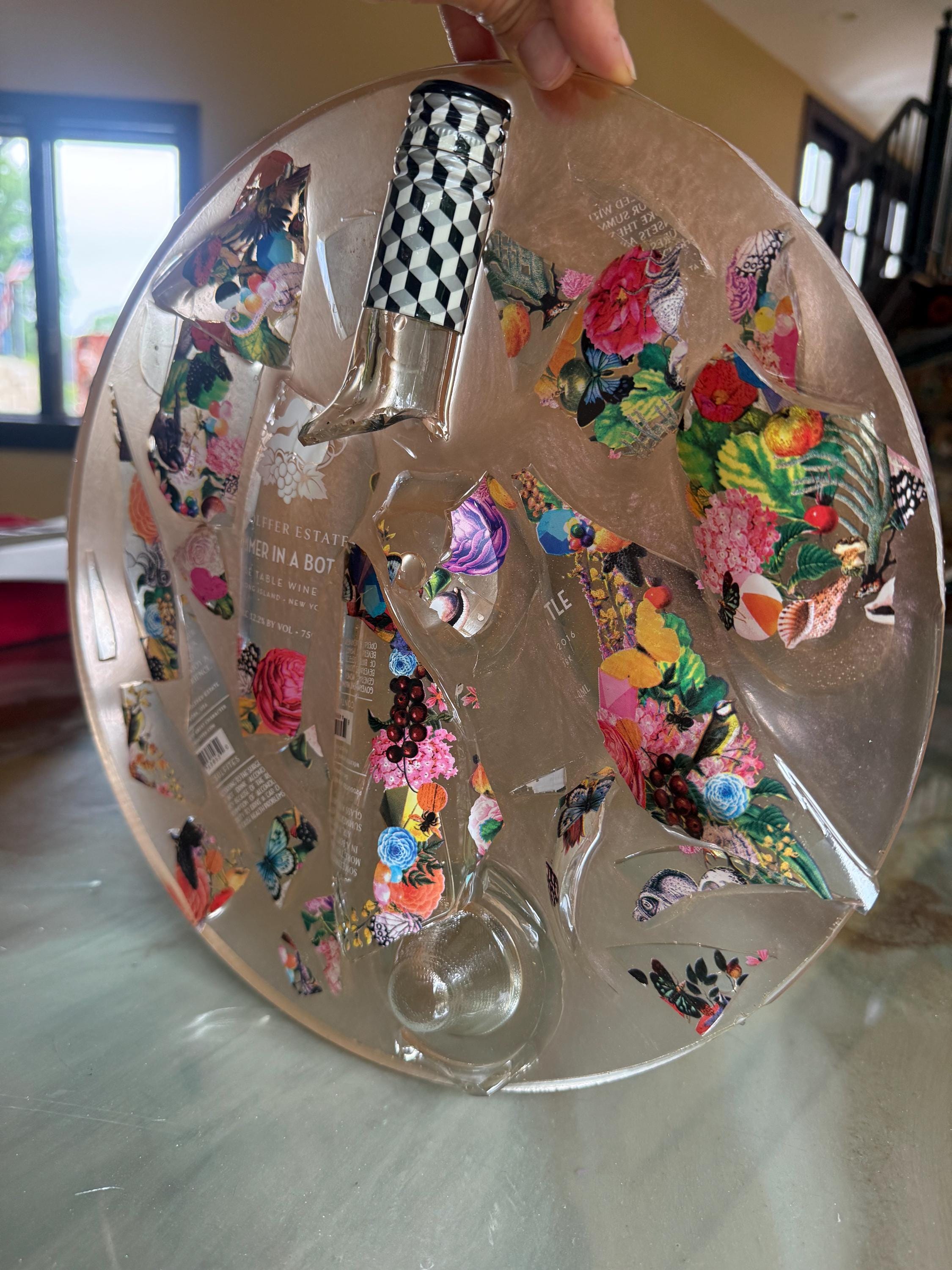 Broken Wine Glass Art - Etsy