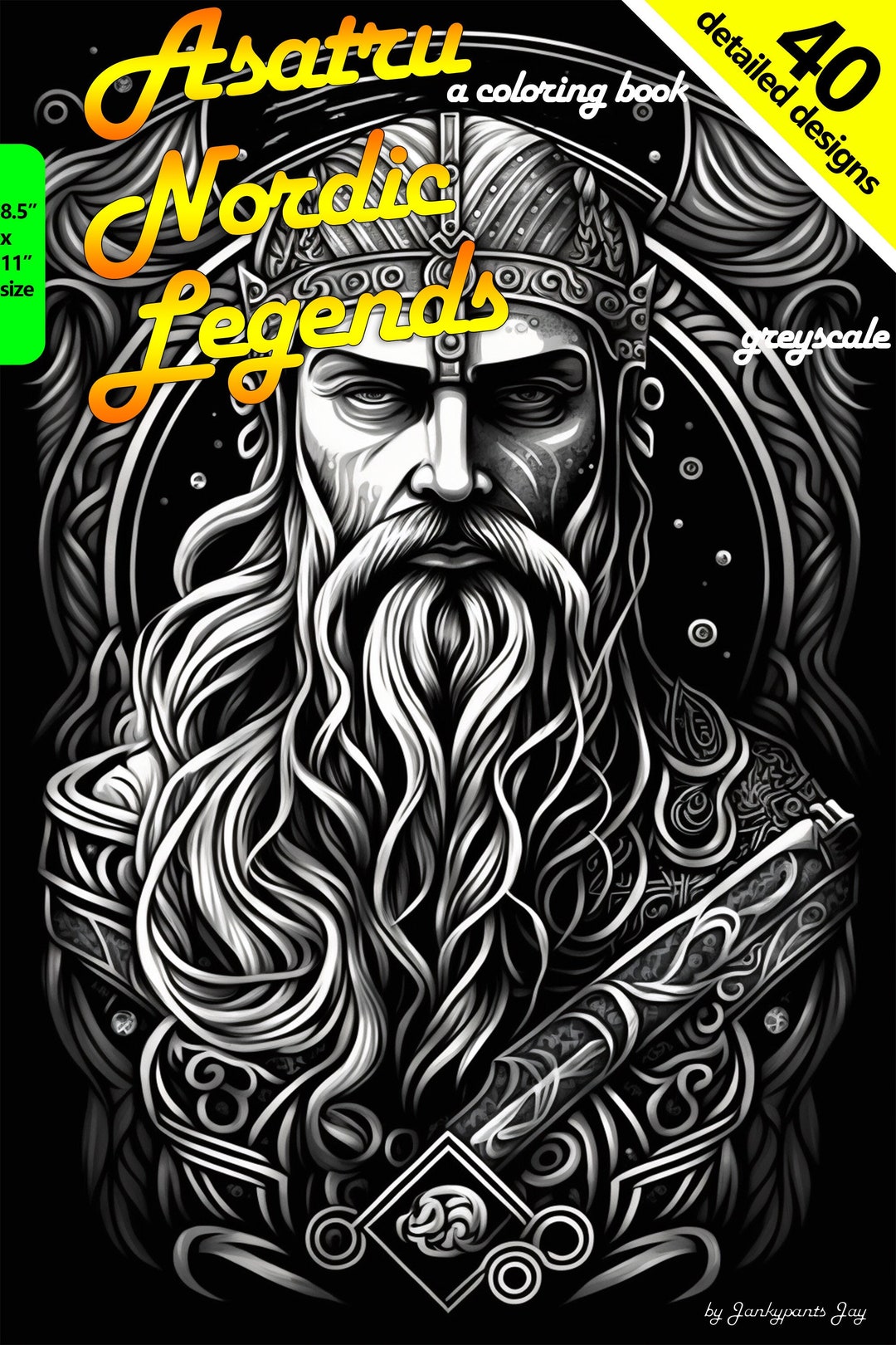 The Asatru Nordic Legends PRINTABLE Coloring Book: Gods, Goddesses, and ...
