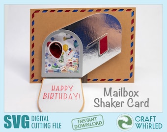 Mailbox Shaker Card with Opening Door | SVG DXF EPS Cut File