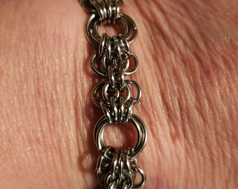 You Are Not Your Chains Bracelet, handmade stainless steel chainmaille designs