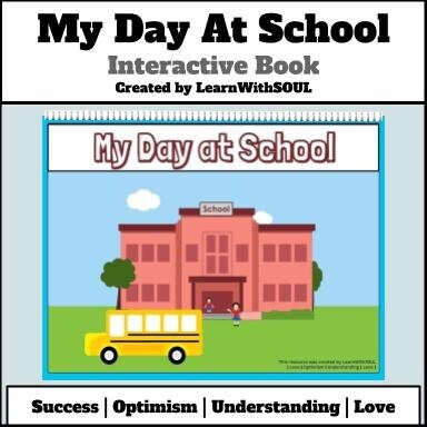 HARD COPY ⋆ My Day At School Interactive Book - Perfect for children with autism, language delays, apraxia of speech, and more!