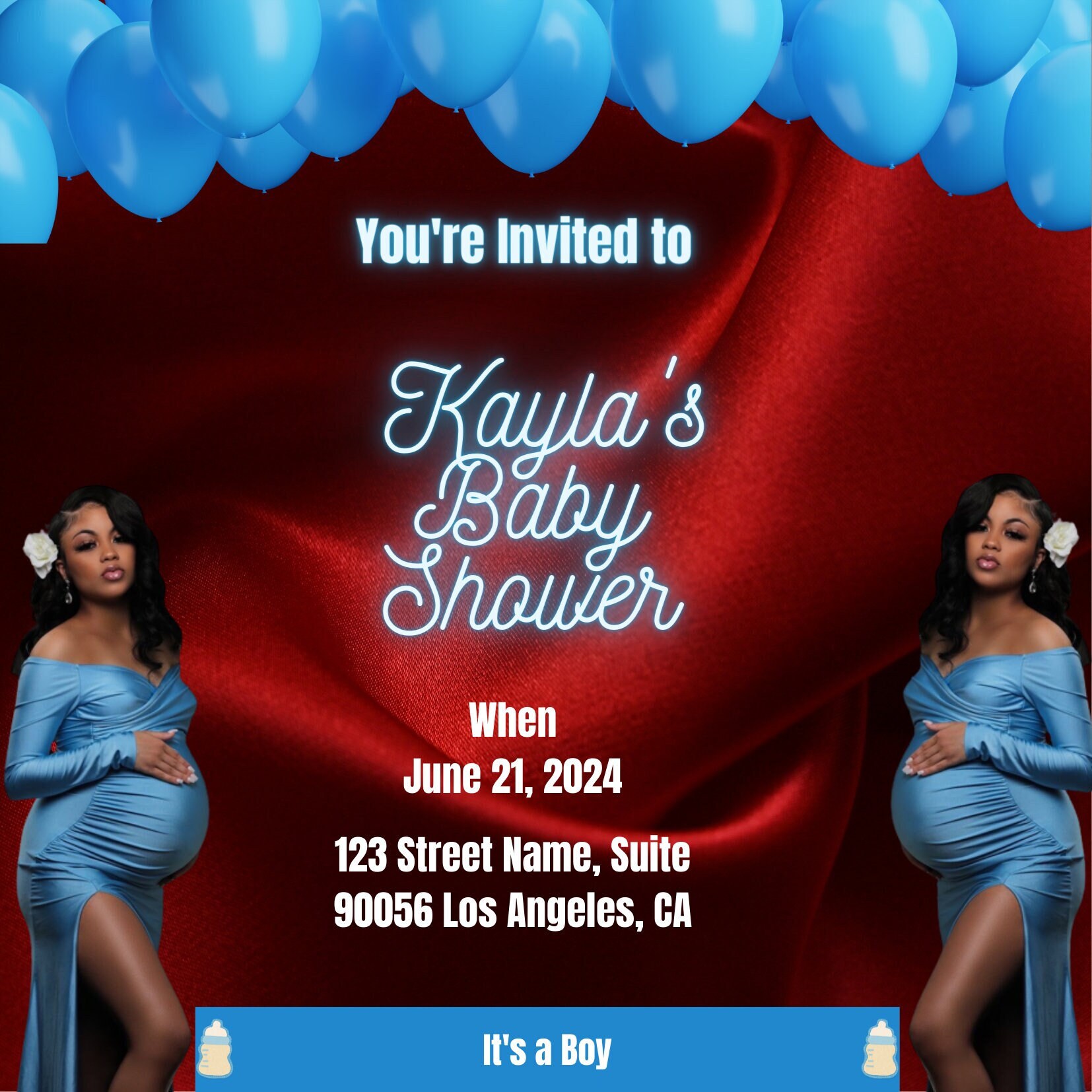 Canva Baby Shower Flyer, Editable Template, Premade Flyer Template Canva Baby Shower Flyer, Editable Template, Premade Flyer Template