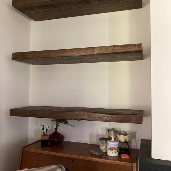 Oak Floating Shelves Etsy UK