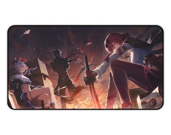 Honkai Star Rail Desk Mat | Stellaron Hunters Extended Mousepad | Epic Sci-Fi Anime PC Decor | XXL Keyboard Playmat