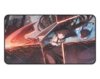 Zenless Zone Zero Desk Mat | Hoshimi Miyabi ZZZ Extended Mousepad | Section 6 Urban Fantasy PC Decor | XXL Katana Anime Playmat