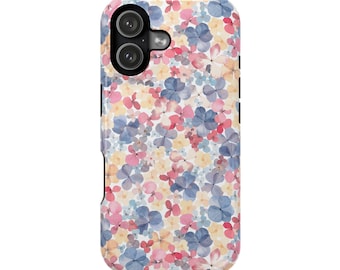 Capa magnética para iPhone Magsafe com estampa floral Poppy Meadowfield, inspirada na Liberty London.