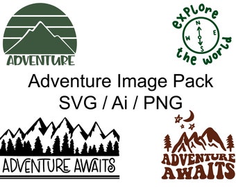 Adventure image pack | svg | ai | png | silhouette | circuit | crafting | gifts | handmade