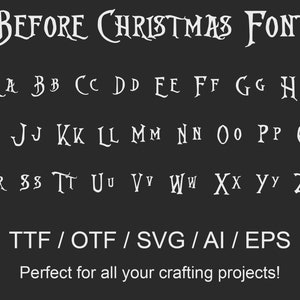 Fonte Before Christmas | ttf | otf | svg | eps | silhueta | circuito | artesanato | presentes | feito à mão | palavra