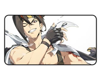 Zenless Zone Zero Anton Ivanov White Desk Mat | Belobog Heavy Industries Extended Mousepad | Clean Anime PC Decor | XXL Playmat