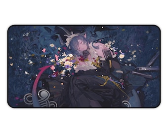 Arknights Endfield Desk Mat | Xaihi Floral Night Mousepad | Ethereal Anime PC Decor | XXL Keyboard Playmat