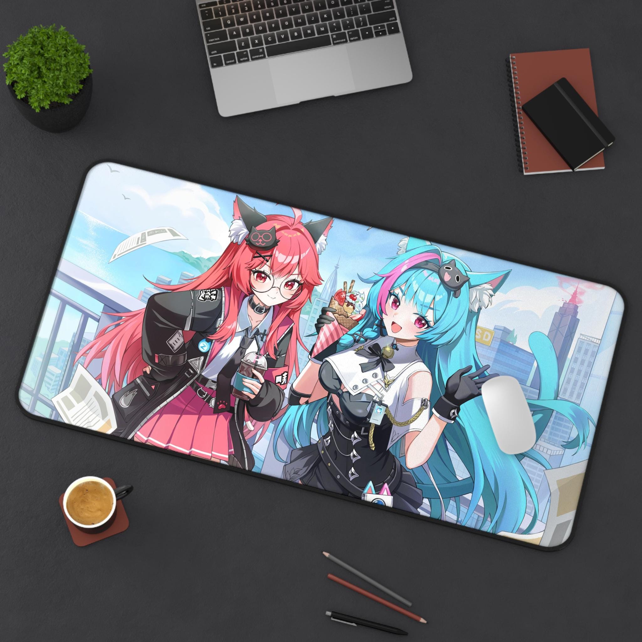 NTE デスクマット ニーシャ 真紅 レクイエム 韓国 Neverness to Everness デスクマット | Nanally Mint Zero NTE 拡張