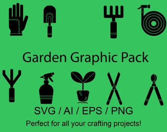 Garden Graphic pack | svg | ai | png | silhouette | circuit | crafting | gifts | handmade