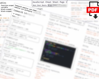JavaScript Cheat Sheet 2 Pages